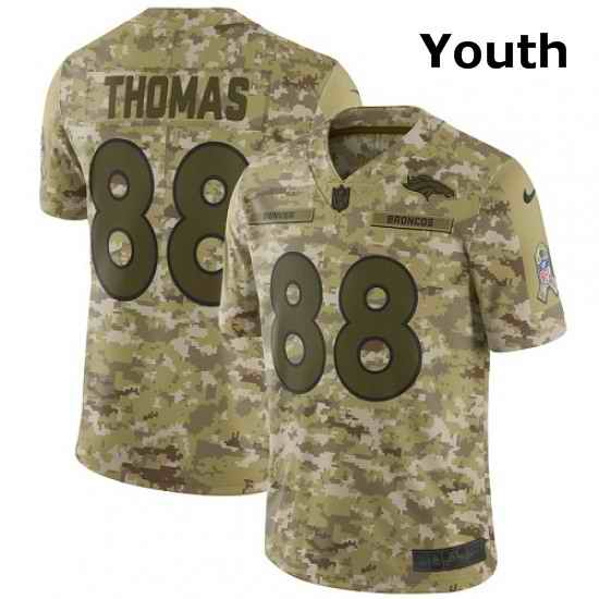 Youth Nike Denver Broncos 88 Demaryius Thomas Limited Camo 2018 Salute to Service NFL Jersey